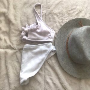 White bikini bathing suit